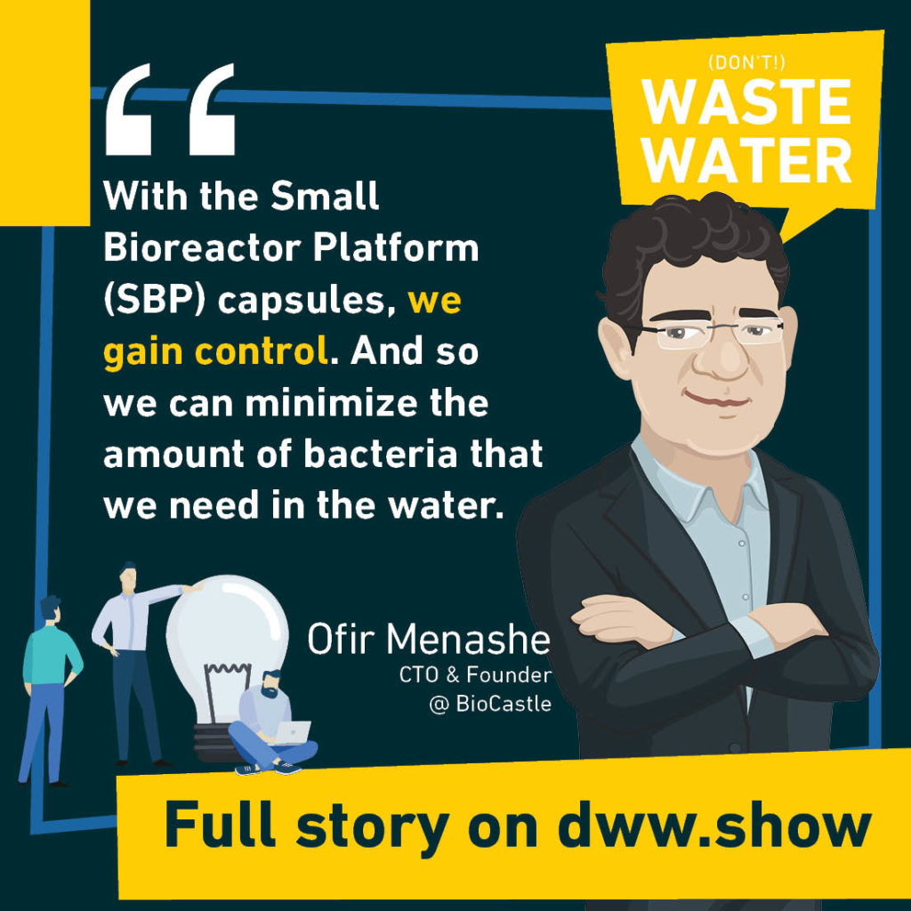 With the Small Bioreactor Platform (SBP) capsules, we gain control. And so we can minimize the amount of bacteria that we need in the water. Ofir Menashe - CTO & Founder of BioCastle.