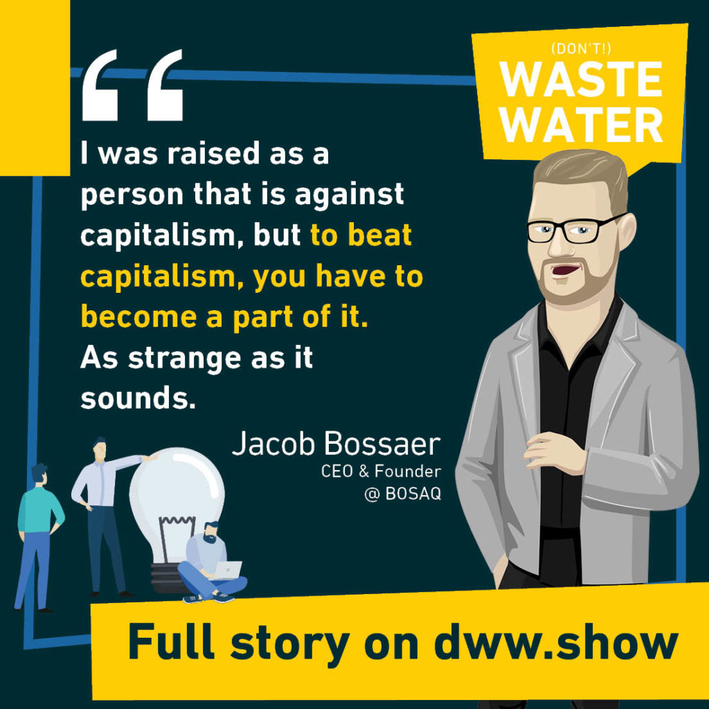 I was raised against capitalism, but to beat capitalism, you have to become a part of it! Jacob Bossaer, CEO of BOSAQ.