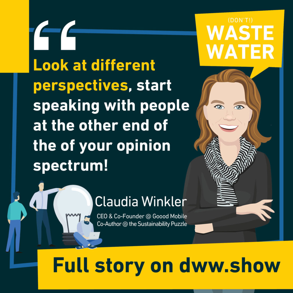 You should speak with people you disagree with. An advice by Claudia Winkler, validated by Alice Schmidt!