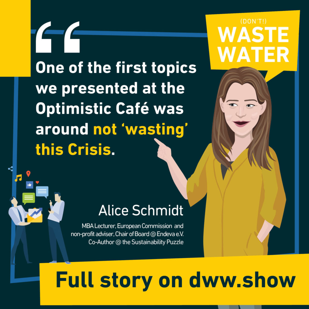 Alice and Claudia's Optimistic Café started with the aim to not waste the CoVid Crisis!