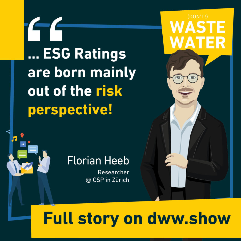 ESG ratings are born mainly out of the risk perspective, as Florian Heeb explains