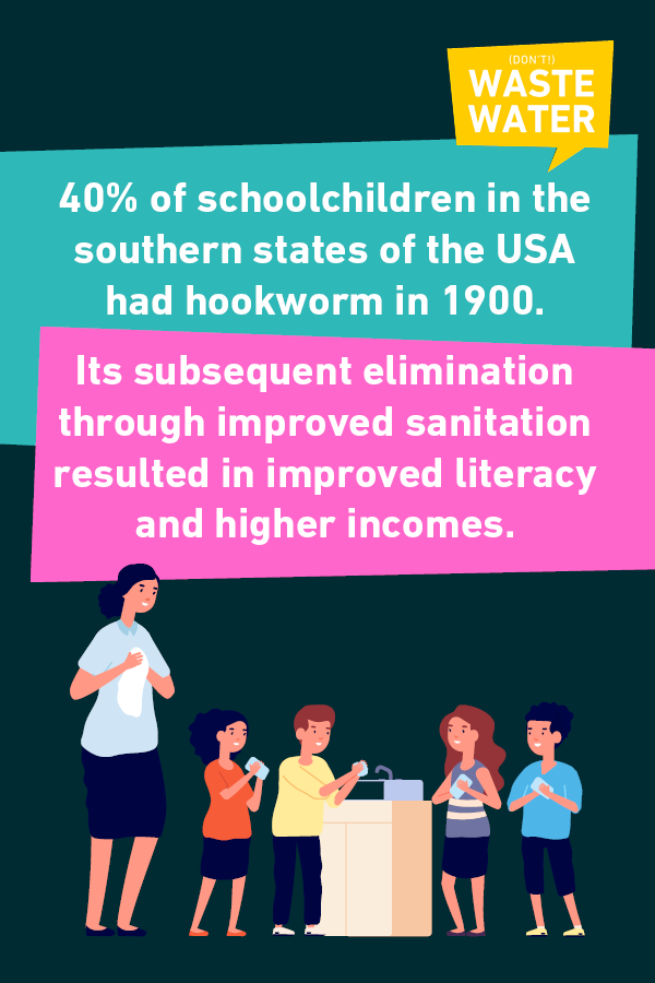 Water has consequences: eliminating hookworm increased literacy in US schools. A welcome side effect of SDG 6 - like policies, says David Lloyd Owen.