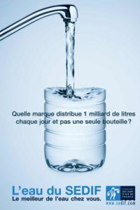 French Ad of an Utility against Bottled Water