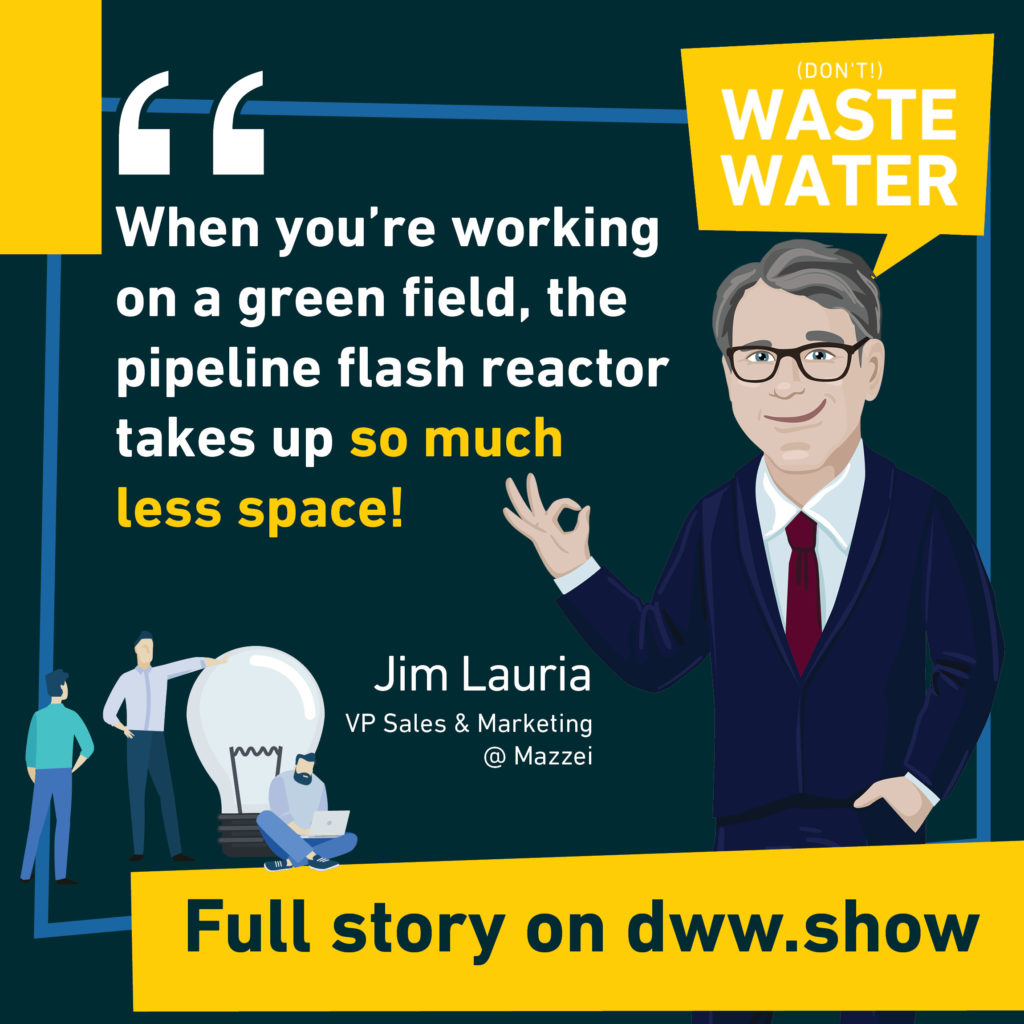 Mazzei's Pipeline Flash Reactor saves space on the Ozone Diffusion System says Jim Lauria