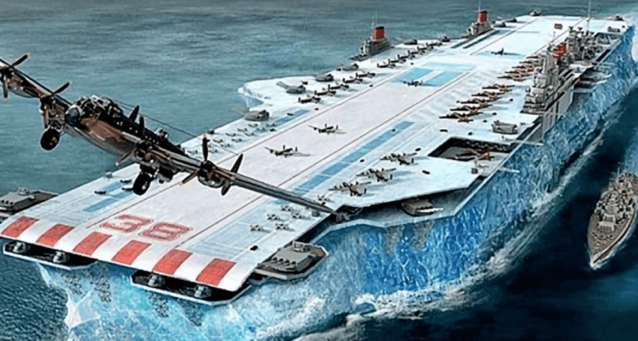 Project Habbakuk was foreseeing to leverage icebergs as aircraft carriers