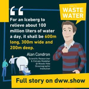 An Iceberg to cover 20% of Cape Town's water needs would need to be 600m long, 300m wide and 200m deep, calculated Alan Condron.