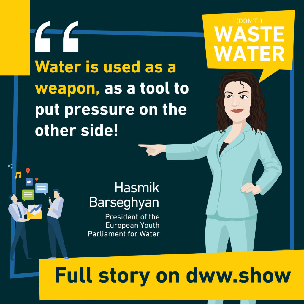 Water is used as a Weapon, warns Hasmik Barseghyan, president of the EYPW