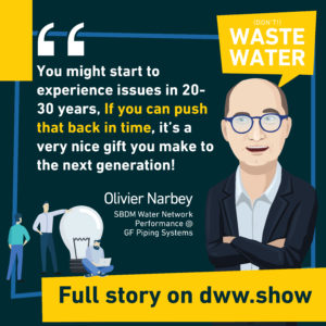 The more you can push water network performance reduction back in time, the better, thinks Olivier Narbey from GF Piping Systems