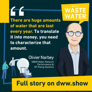 126 trillion liters of liters of non-revenue water are lost every year