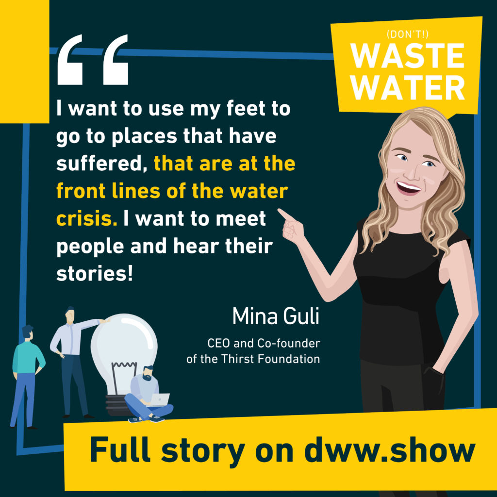 Mina Guli uses her feet to go to the front lines of the Water Crisis