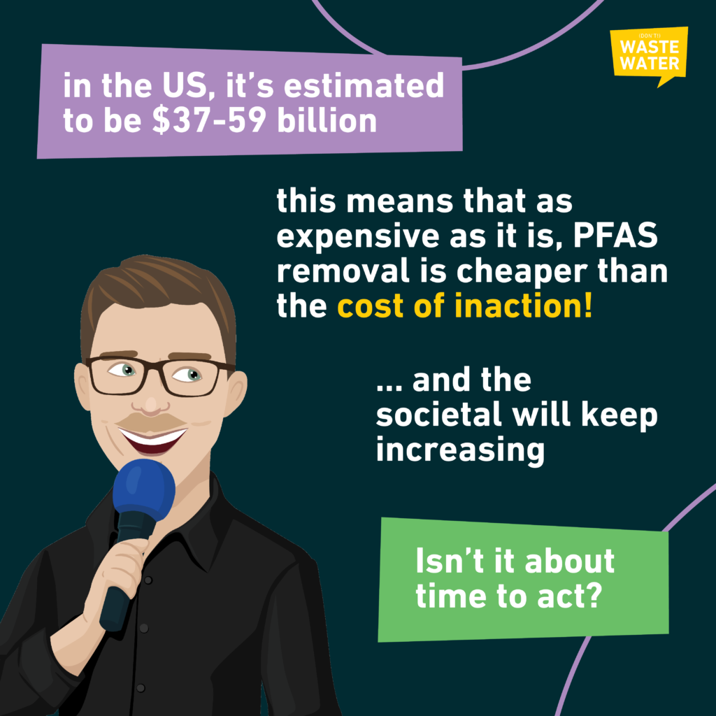 In the US, the costs are estimated at 37-59 billion dollars for PFAS impact on health