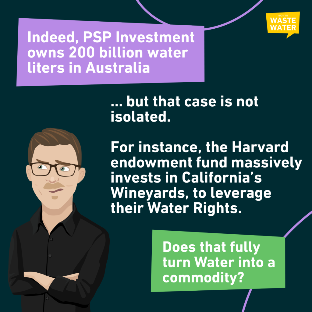PSP investing in water is not isolated: so does the Harvard endowment fund!