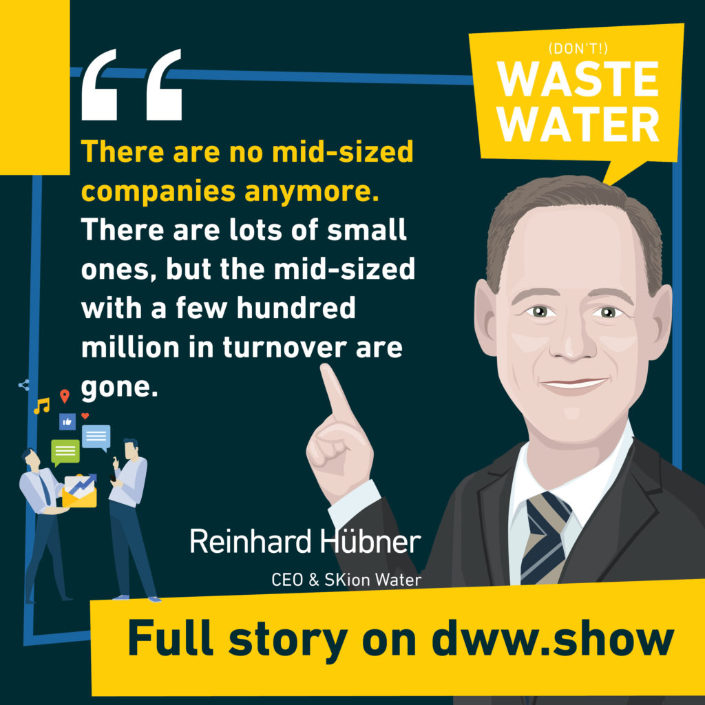 The result has been that there's no mid-sized water companies anymore. There's lots of small ones, but the mid size with a few hundred million in turnover are gone. 