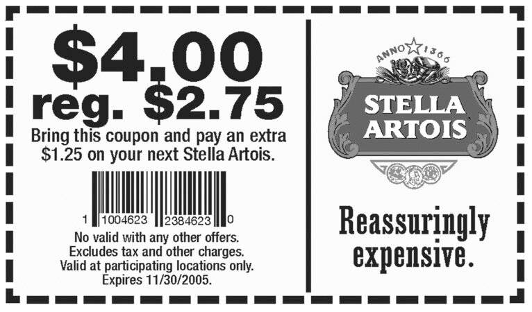 Stella Artois Reassuringly Expensive campaign - a way for the Water Industry to work on its customer's psychology?