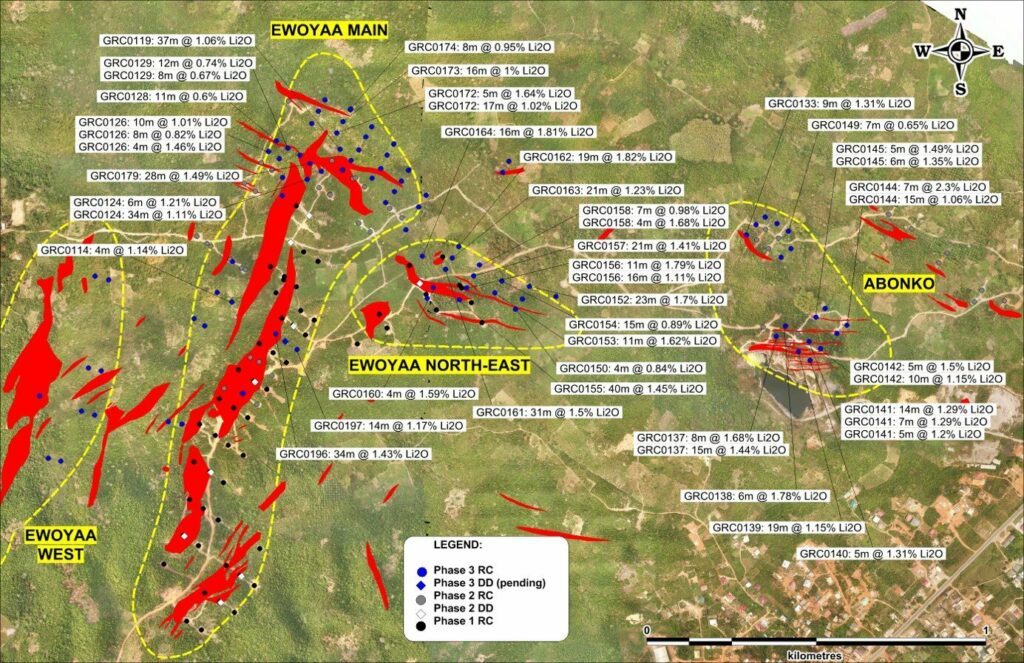 Map of the Ewoyaa Lithium Project - Pic: Atlantic Lithium