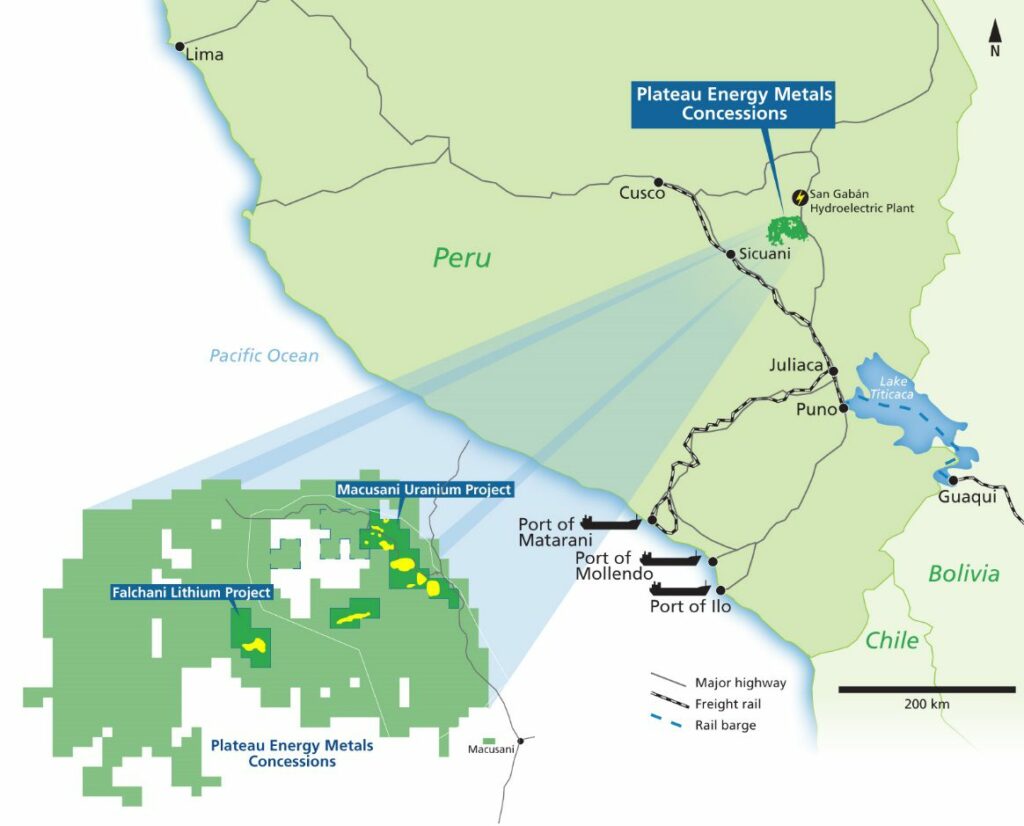 Situation Map of the Falchani Project - Credit: American Lithium