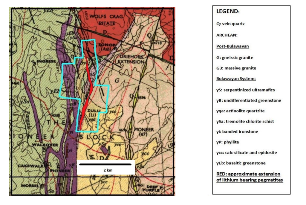 Zulu Lithium Mine Project Map - Picture: Premier African Minerals