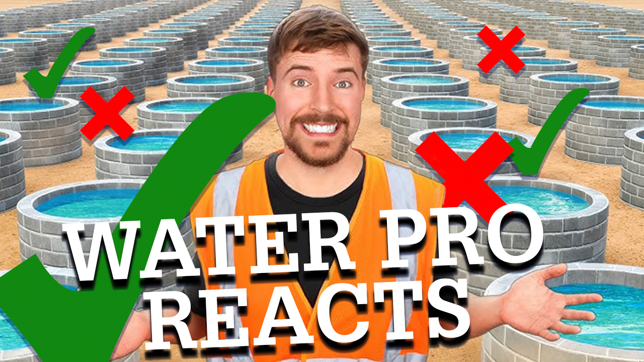Water Pro reacts to MrBeast's 100 Wells video (6 key points)