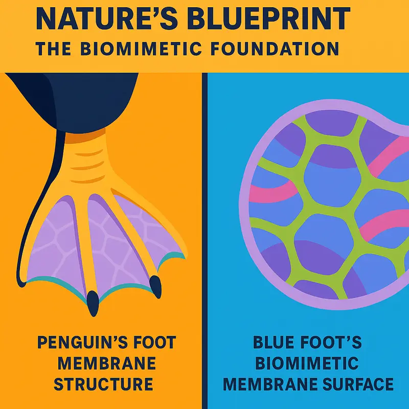 Microscopic view of Blue Foot membrane’s advanced polymer structure