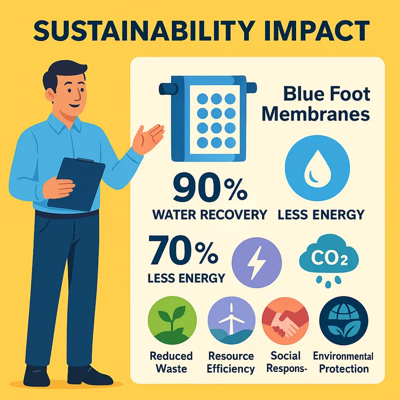 Microscopic view of Blue Foot membrane’s advanced polymer structure